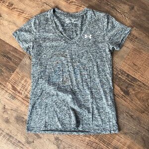 Under Armour Women's Heathered Gray V-Neck Tee